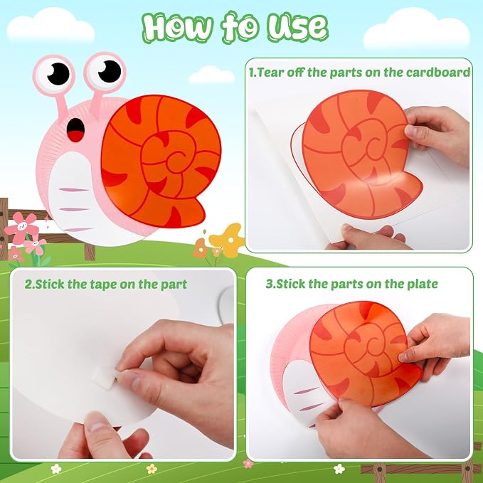 16 Pack Arts and Crafts for Kids Toddler DIY Animal Paper Plate Art Gifts