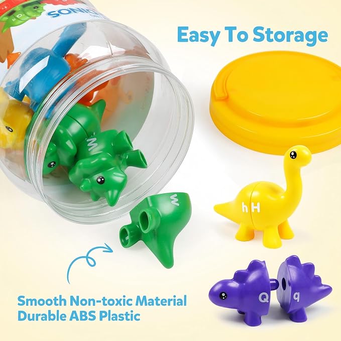 TSYAN Matching Letters Counting Dinosaur Toys