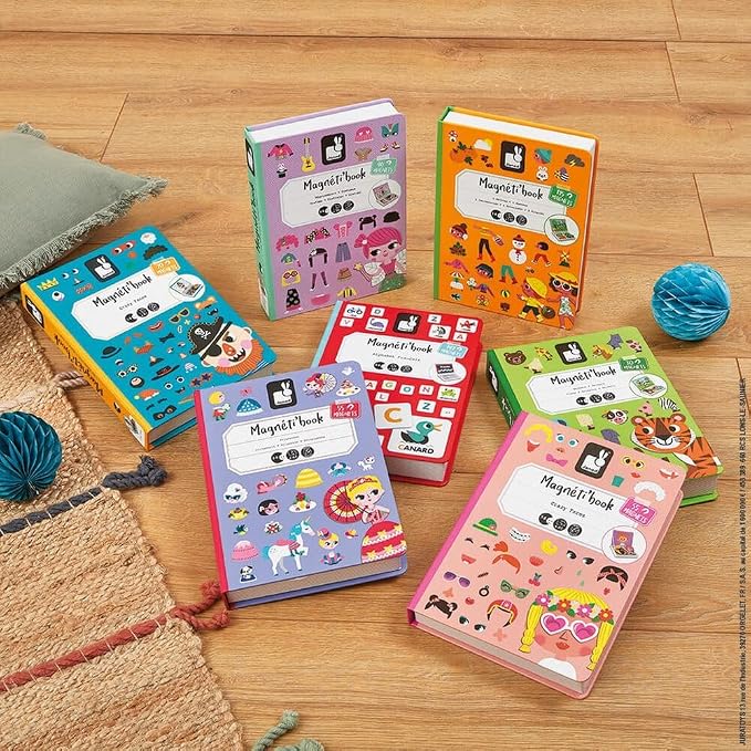 Janod MagnetiBook 41 pc Magnetic Animal Mix and Match Game - Creative Play - Enhances Motor Skills - Develops Dexterity and Coordination - Easy Storage, Educational, Safe | Creative Educational Play - Enhances Motor Skills - Develops Dexterity and Coor...