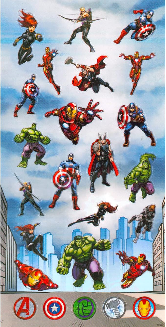 Avengers Magnetic Creations Toy - Bundle with 40 Avengers Magnetic Play Pieces Plus Stickers and More for Kids, Toddlers