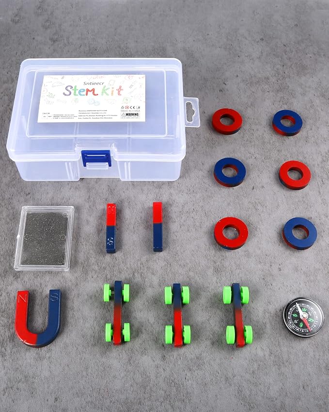 Sntieecr Labs Junior Science Magnetism Set for Experiment Education | Science Experiment Tool Physics Educational Toys Educational Science Kit for Kids Teen, STEM Projects for Kids Ages 8-12