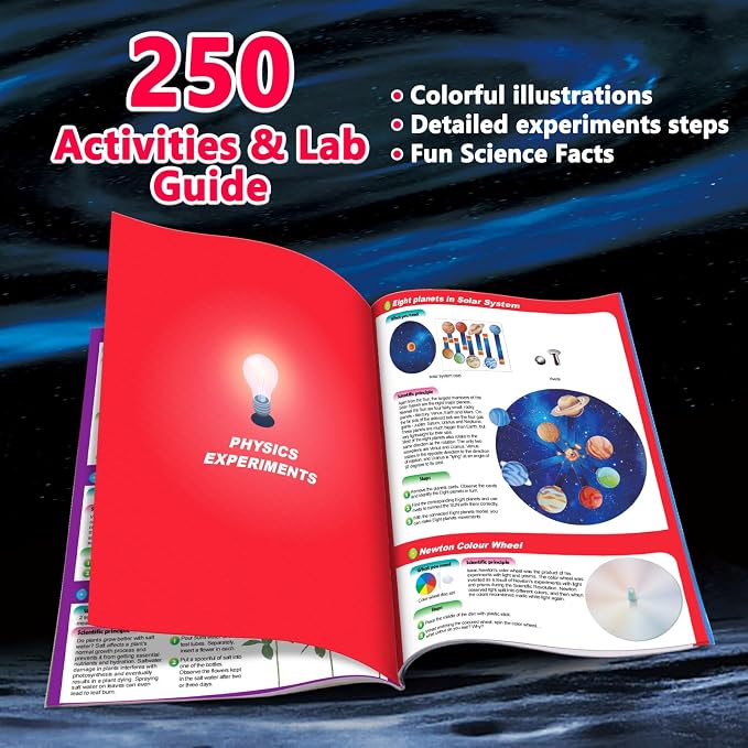 UNGLINGA 250+ Science Experiments Kits for Kids, Chemistry Set | Volcano Scientist Kit, Boys Girls Toys Birthday Gifts Ideas, Chemistry Set, S.T.E.M Educational Project