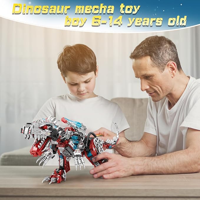 BDXEJV STEM 2 in 1 Dinosaurs Building Kits 422PCS, Compatible with Normal Dinosaurs Bricks, Toys for Kids Age 6-10 Year Old, Educational Building Sets Best Gifts for Boy 6-10