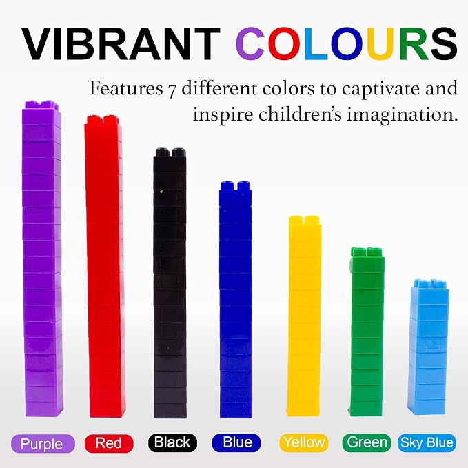 Dimple Large Blocks for Toddlers/Kids Stackable, Multi-Colored, Interlocking Toys Safe, Non-Toxic Plastic Bright Colors, Waterproof Boys and Girls Age 3 + (1200 Pieces)