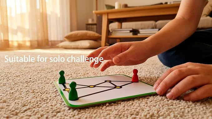 Original Strategy Board Game - 58 Unique Puzzles, Boost Logic and Problem Solving Skills, 1-2 Players, Easy-to-Learn Rules with 58 Challenges from Easy to Expert, Ages 8+, Educational fidget Game