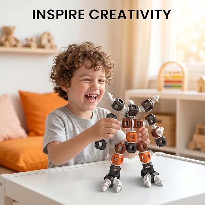 Creative 3-in-1 Insect Robot STEM Building Toys for Kids Ages 4-8 | 73 Pieces Blocks, Supports Repeated Disassembly & Free Building, Easy to Carry for On-the-Go Play, Gift-Ready Packaging