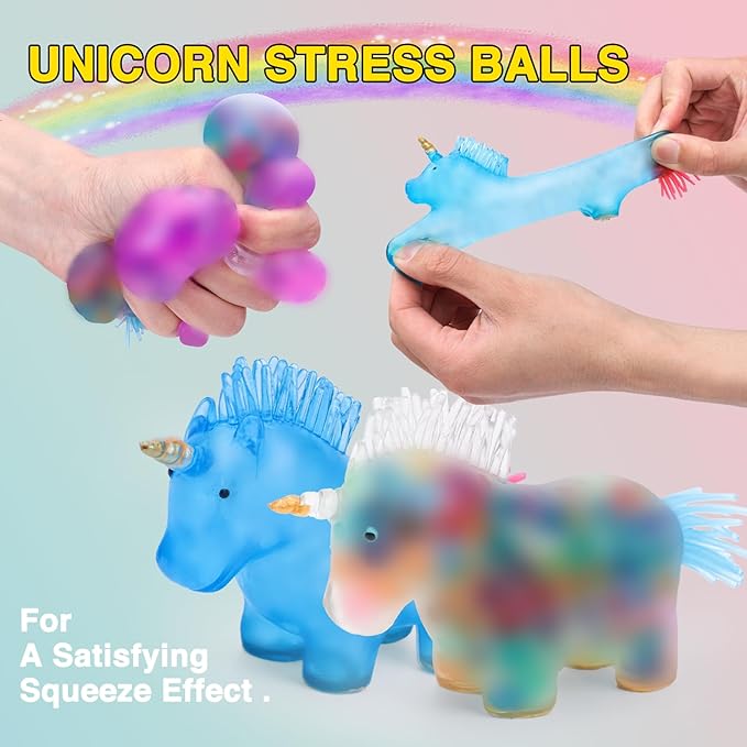 20Pack Stress Balls, Squishy Balls, Squeeze Balls for Adults | Stress Relief Balls, Prize Box Stuffers, Party Favors