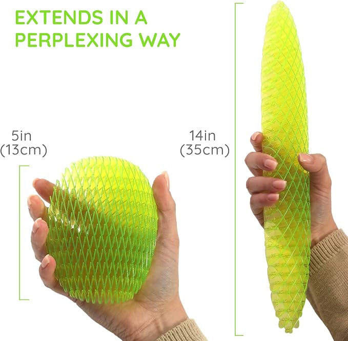 Morf Worm 3D Sensory Figgy Fidget Toy, Assorted Colors, Large | Quiet Fidget Toy: Sensory Figgy toy for focus and stress relief; satisfying tactile play for classrooms, desks, and travel