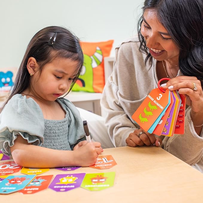 123 Number & Emotion Flash Cards – Kids Math SEL Learning