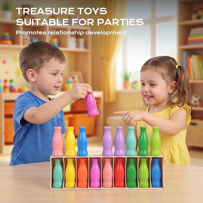 Foleto Bottle Flip Challenge - Color Match Memory Game for 2-4 | 20 ABS bottles, dual-mode memory & logic. Family party travel toy for kids and adults. Develops color recognition & thinking