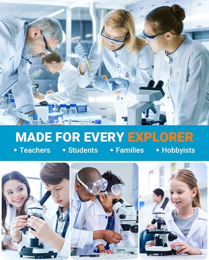 Microscope Slides and Covers Kit – 100 Blank Pre-Cleaned Glass Slides for Microscope, 200 Cover Slips, for Teachers, Students, Educators, and Science Enthusiasts