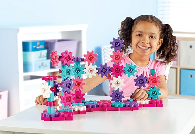 Learning Resources Gears Deluxe Building Set, Pink