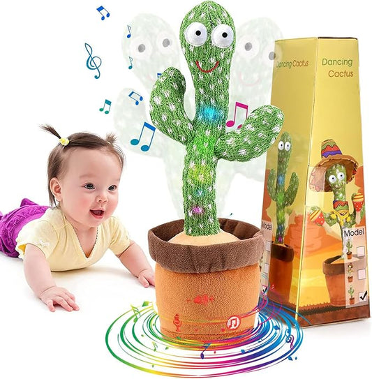 Dancing Talking Cactus Toy for Baby Boys Girls Toys, Adjustable Volume Dancing Cactus Toy Singing Mimicking Recording Repeating What You Say with LED English Sing Talking 15 Second Voice Recorder | Adjustable Volume, Mimicking Recording Repeating What ...