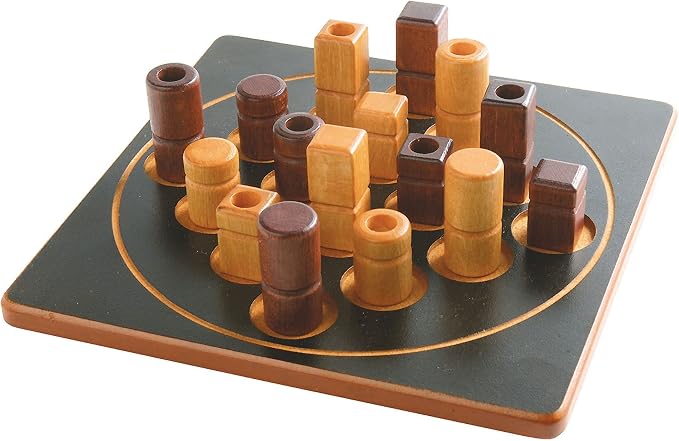 Quarto Mini | Mensa Select Winner | Travel-Friendly Version of The, Wooden Abstract Strategy Game for Kids & Adults | Family Game Night Favorite | Ages 8+ | 2 Players | 15 Min