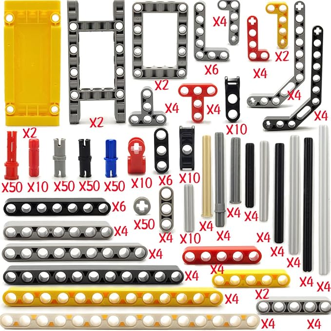 dspitwod Technical Parts Beams Axles Connectors Bricks Sets - 420 Pieces, Frame Liftarms Beams for Technic Car STEM Building Block Toys