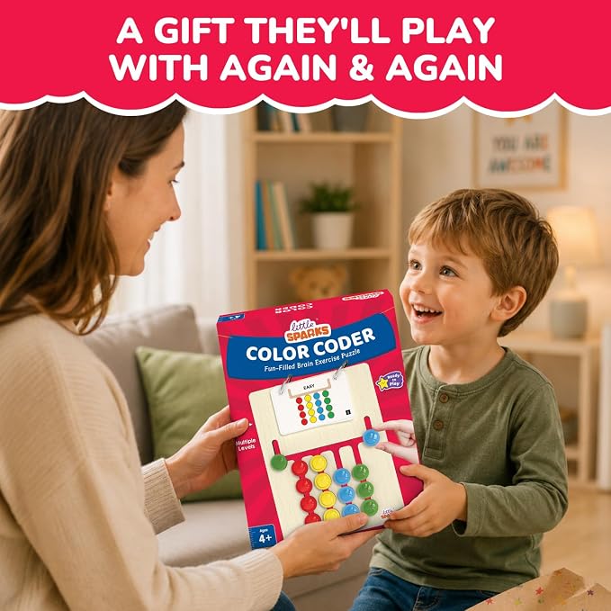 Smartivity Montessori Slide Puzzle - Wooden Toy for Kids 4-8 Years | Color & Pattern Matching Learning Toy | Travel-Friendly Educational Activity | Birthday Gift for Boys & Girls