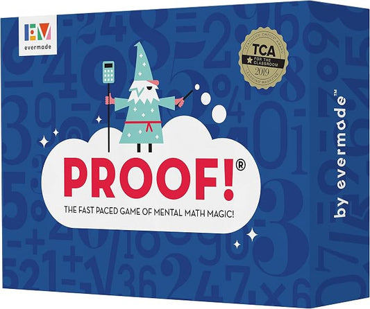 Evermade Proof Math Game - Fast-Paced Mental Math Card Game for Kids Ages 9-12, Teens & Adults - Teacher's Choice Award Winning STEM Educational Game for Family, Classroom & Homeschool