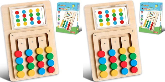 V-Opitos Color Matching Puzzle, Montessori Brain Teaser for Kids Ages 3-7 (Pack of 2)