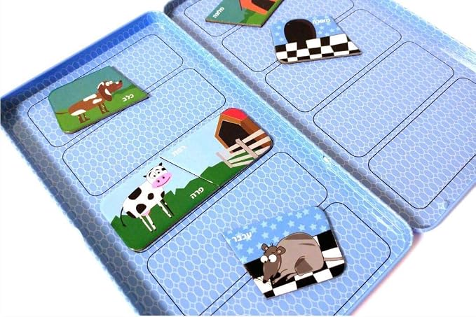 The Purple Cow - Magnetic Travel to Go Animal Homes - Matching Game, Multicolor