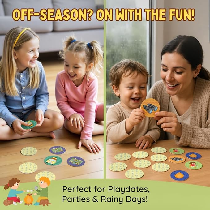 Matching Game - Memory Games for Kids Ages 4-8 - Memory Matching Games for Toddlers 3-5 - Kids Camping Toys - Preschool Board Game - Preschool Learning Activities - Easter Toys for Toddlers Gifts
