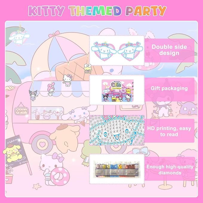 Crafts for Girls - 6Pcs Make Your Own GEM Art Keychains - Arts and Crafts for Adults - Diamond Art Kits - 5D Dimond Art Paintings by Numbers - Art & Craft Gifts