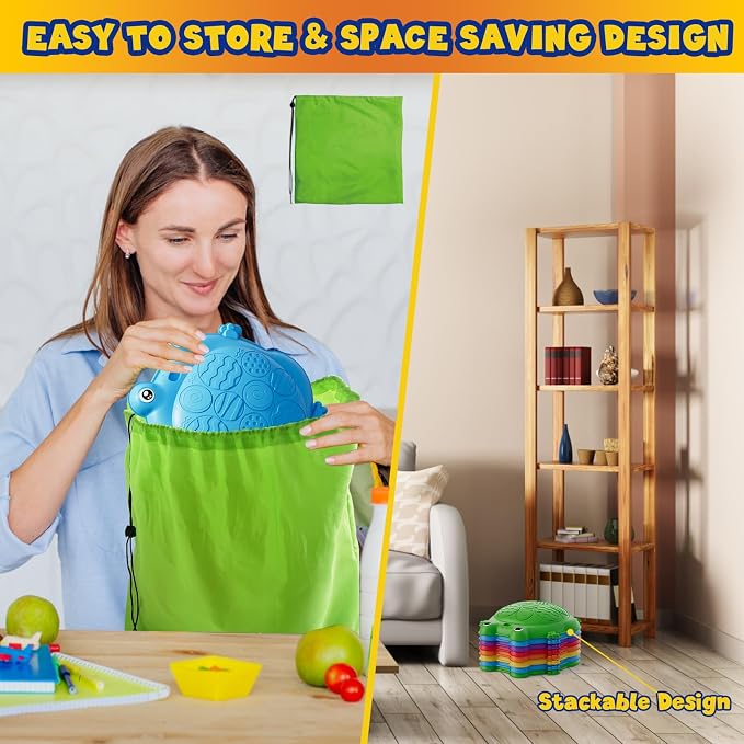 Stepping Stones for Kids, 8PCS Non-Slip Balance Steps Stones | Obstacle Courses Sensory Balance Toys, Coordination Game for Boys Girls Indoor Outdoor Play Ages 3-5