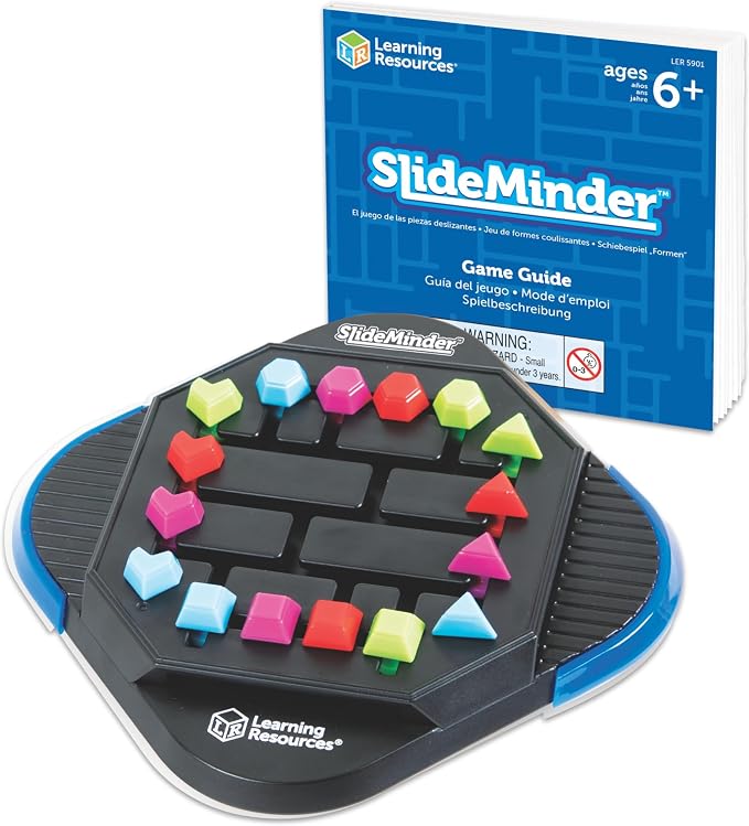 Learning Resources SlideMinder Brain Teaser Puzzle Game, Travel Gifts for Kids, Interactive STEM, Critical Thinking, Fine Motor Skills