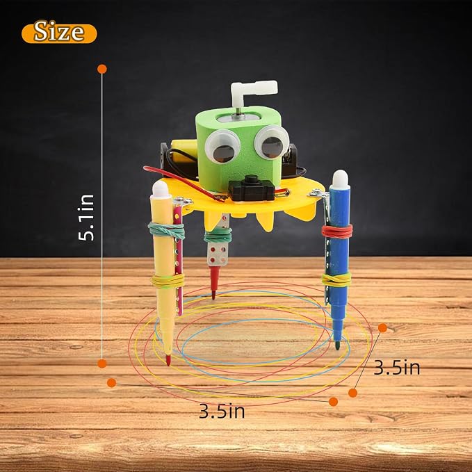 4-Pack STEM Doodling Robot Kits, Bulk Craft STEM Toys for Kids 8-13 | Robotics Science Building Kits for Kids 8-12, Classroom Activities & Science Experiments, DIY Project for Boys Girls Gifts