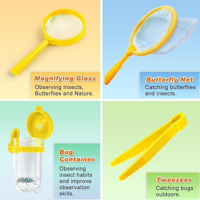 YOPINSAND Kids Explorer Kit & Bug Catcher Kit, Kids Outdoor Exploration Set | Camping Gear with Vest & Hat, Ideal Outdoor Camping Adventure Toys for Ages 3 4 5 6 7 8 Boys Girls