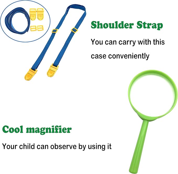 Bug Catcher Kit, Kids Bug Collection Kit, Outdoor Nature Explorer Kit with Tweezers, Magnifying Glass, Science Educational Kit, Bug Observation Container for Boys and Girls