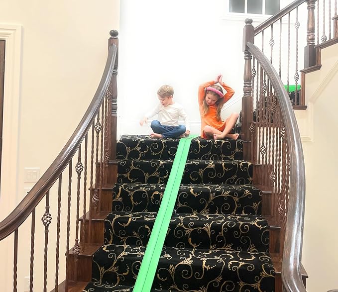 Valchemist FlexTrack 5000 Flexible Race Car Track for Kids Toy with Suction Cups Compatible with Hot Wheels and Diecast 1/64th Cars and More 15 Feet Long Rolls Up Portable Racetrack (Electric Green)
