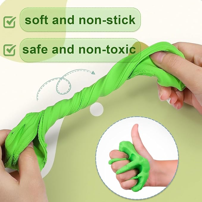 Ixiaoyoo Air Dry Clay, 60 Colors Foam Modeling Clay for School Projects | Safe & Non-Toxic, Soft, Non-Sticky, DIY Model Crafts Kids Toys for Home Party Favors, Birthday Gifts for Aged 3–12 Boys Girls