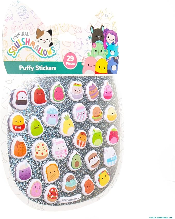 Original Squishmallows Squishy Sticker Book for Kids, Scrapbook, Journaling, Laptop Sticker Pack for Kids Crafts