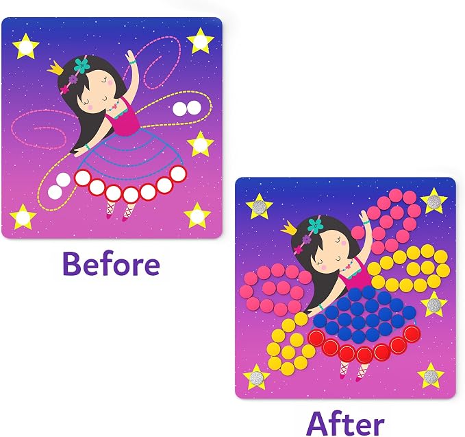 Skillmatics Art Activity – Dot It with Magnets Unicorns & Princesses | No Mess Repeatable Art for Kids, Craft Kits, DIY Creative Activity, Gifts for Boys & Girls Ages 4, 5, 6, 7, Travel Toy
