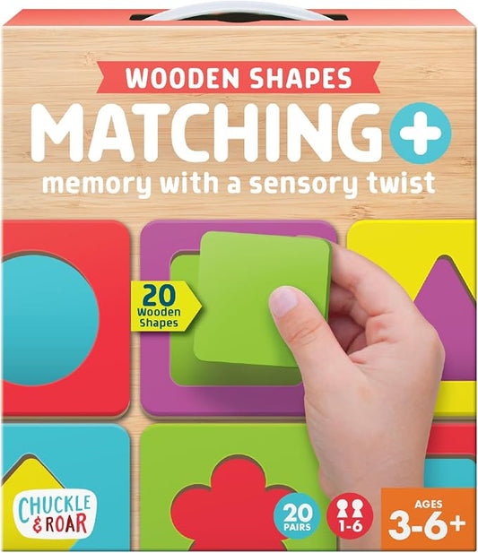 Chuckle & Roar Wooden Puzzle, Puzzles for Kids Ages 3-6+, Toddler Game | 4-In-1 Shape Sorting, Wooden Toys for Screen-Free Play, Solo Play for One Child, Educational Toys for 3 Year Olds