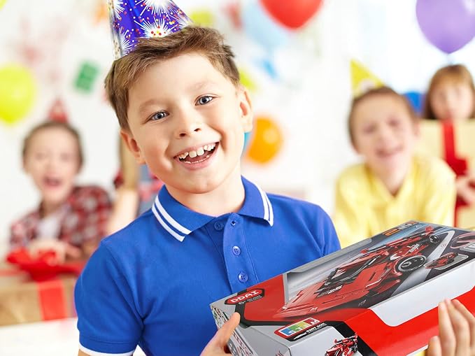 GAMZOO RC Toy Best Birthday Gifts for Age 6 7 8 9 10 11 12 Years Old Kids Boys Girls 2 in 1 Remote Control Racing Car Building Blocks 351 Pcs DIY Building Kits Engineering Construction Toy