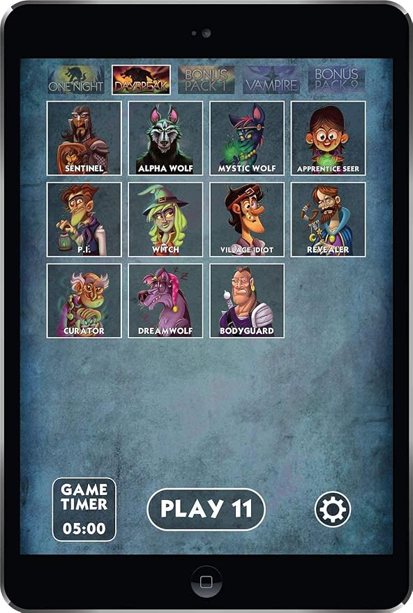 Bezier Games One Night Ultimate Daybreak | Standalone Hidden Role Mystery with Social Deduction, App-Supported Bluffing Experience, 3-7 Players, 10 Minutes