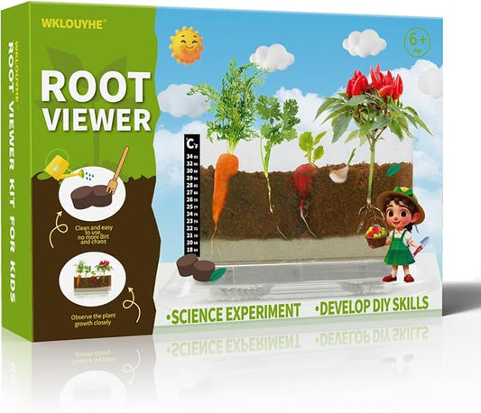 WKLOUYHE Root Viewer Kit for Kids – STEM Science Toy & Craft Growing Kits for Ages 6 7 8 9 10 Birthday Easter Gifts for Boys & Girls,Kids Gardening Set, DIY Toy