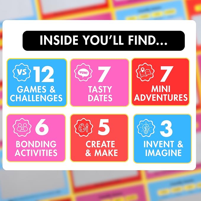 Happy Duo Family Dates 40 Scratch Off Cards – Summer Activities for Kids & Tween from Kids – Family Games for All Ages