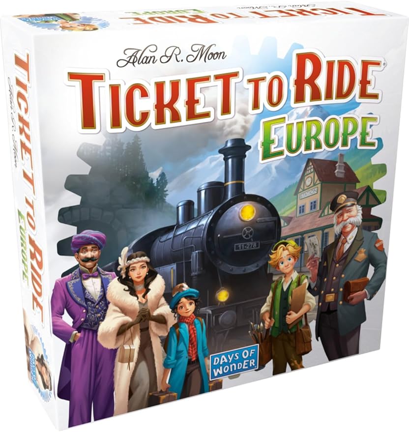 Ticket to Ride Europe Board Game (2026 Refresh) | Classic Train Adventure Strategy Game for Families, Kids and Adults, Ages 8+, 2-5 Players, 30-60 Minute Playtime