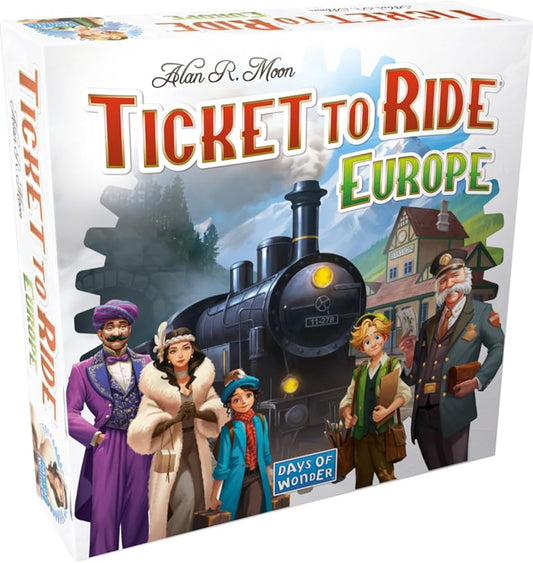 Ticket to Ride Europe Board Game (2026 Refresh) | Classic Train Adventure Strategy Game for Families, Kids and Adults, Ages 8+, 2-5 Players, 30-60 Minute Playtime