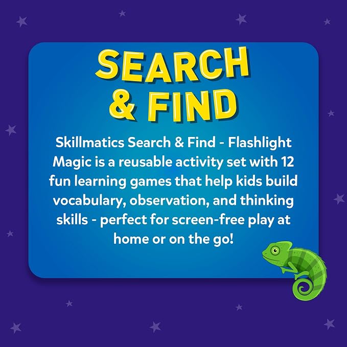 Skillmatics Preschool Learning Activity – Search and Find, Flashlight Magic | Educational Game for Kids, Toddlers Who Love Toys, Art & Craft Activities, Screen-Free, Gift for Girls and Boys Ages 3-6