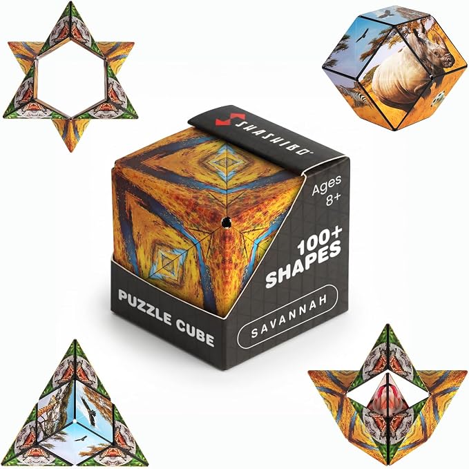 Shashibo DODECA Magnetic Puzzle Cube, Stress Relief Fidget Toy | 100+ Possible Shapes, Sensory Fidget Toy For Adults & Kids, Fun Shape Shifting Puzzle Box For All Ages