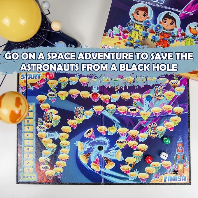 Sums in Space - Addition and Subtraction Math Games for Kids 5-7 | Practice Addition, Subtraction, Odds, Evens, Greater than Less Than and Cooperative Strategy For Kindergarten and 1st Grade
