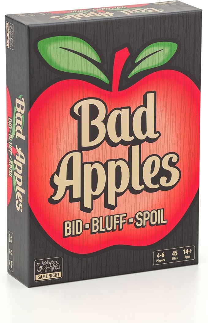 Lost Boy Entertainment Bad Apples - Board Games - Family Games - Party Games - for Adults and Teens - Strategy - Bidding & Bluffing - Game Night