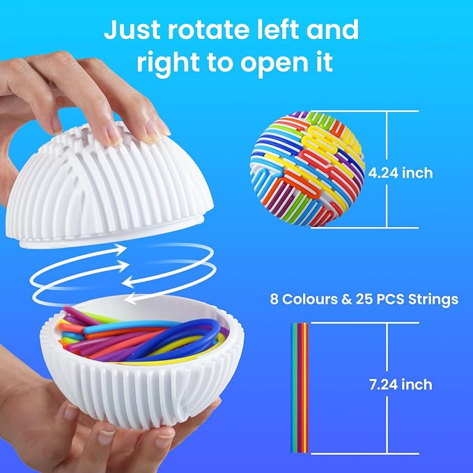 Upgraded 3D Sensory Activity Ball with 25 Strings