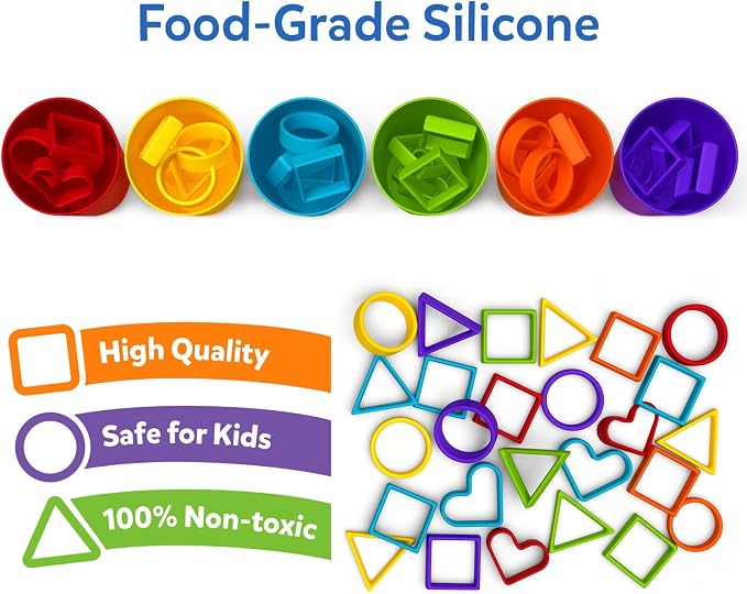 Skillmatics Silicone Rainbow Sorting Game – Learning & Educational Toy | Matching, Counting & Sequencing, Color Recognition, Fine Motor Skills, Gift for Toddlers, Boys and Girls Ages 3, 4, 5, 6