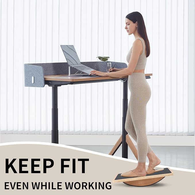 Juoe Balance Board Wobble Board,Balance Toys for Physical Therapy | Wooden Wobble Balance Board for Adults and Kids,Balance Training,Standing Desk Core Strength Balance Rocker Board