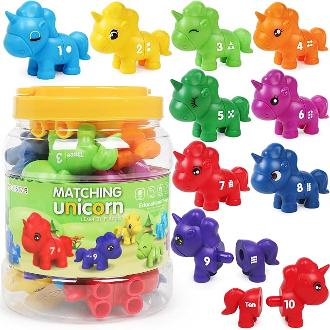 Numbers Matching Game Fine Motor Toy, Toddler Number Learning Toys,1 2 3 Educational Learning Sensory Sorting Toys Preschool Math Games Activities Sets for Toddlers Kids