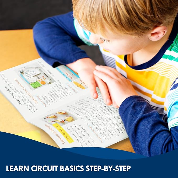 STEM Electric Circuit Kit, Electricity Science Project Light Bulb Experiments for Kids Teens, Electrical Engineering Kits Age 8-12 12-14, Fruit Energy Projects Circuits Experiment